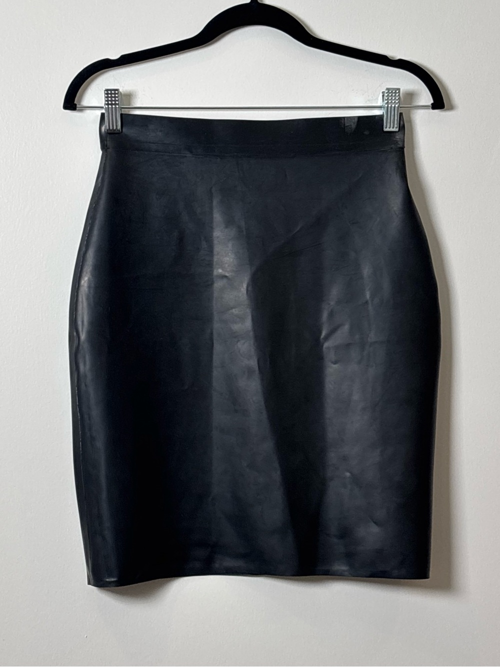 MARIEMUR Black Latex Pencil Skirt